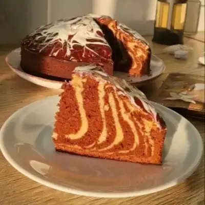 Фото к рецепту: Пирог Зебра