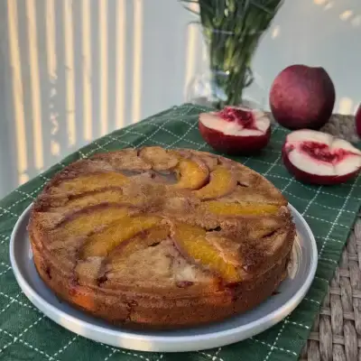 Персиковый пирог без глютена