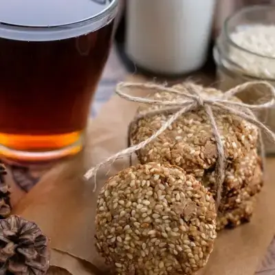 Кунжутное печенье без глютена