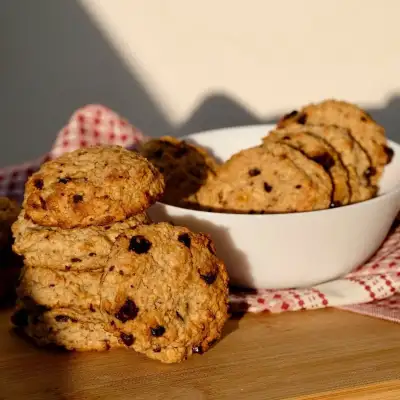 Быстрое овсяное печенье с шоколадом